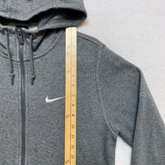 Nike Sportswear Club Hoodie Mens Small Gray Fleece Full Zip Sweatshirt - Picture 2 of 9